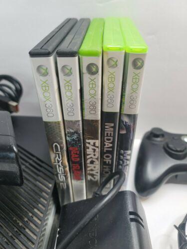 Xbox 360 Slim E 250GB Console , Kinect,  Controller, Cords, 5 Games, Headset.