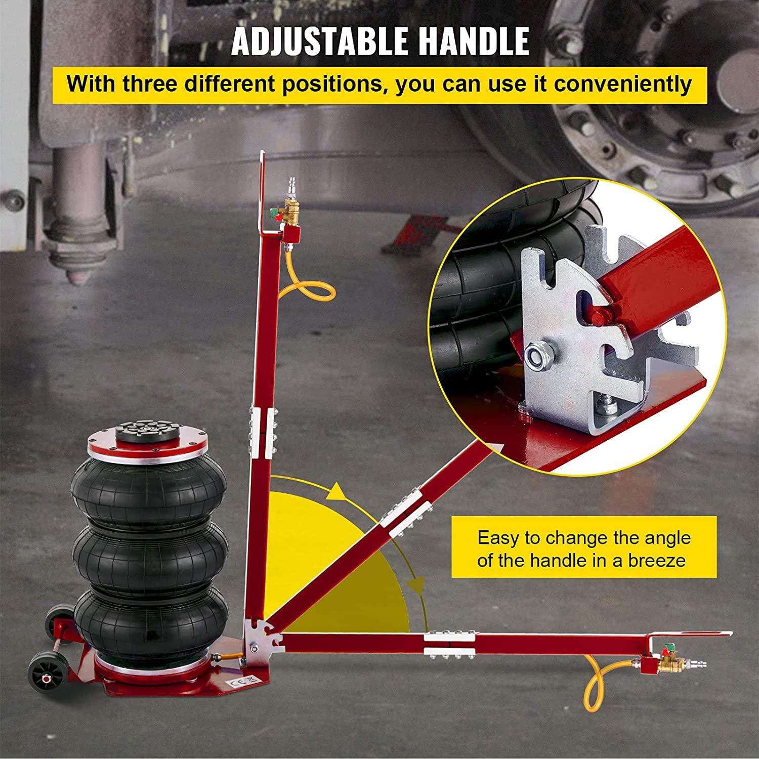 Bag Air Jack 6600lbs Capacity, Folding Rod Fast Lifting, Pneumatic Jack  Lift 3T, Pneumatic Car Jack with Two Wheels for  Car Lifting Jack Repair