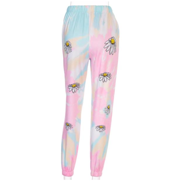 high waist tie dye sweat pants