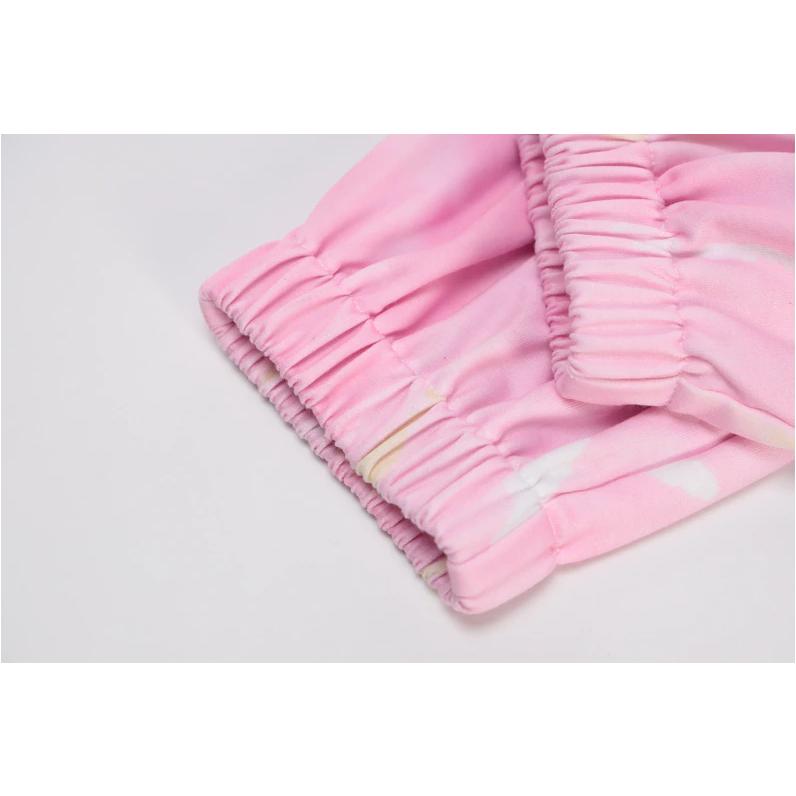high waist tie dye sweat pants