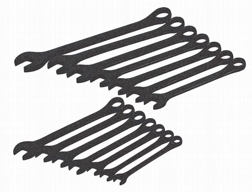 SK Hand Tool 36265 Set Combination Wrench Black Oxide 12 Point Metric (15 Piece)