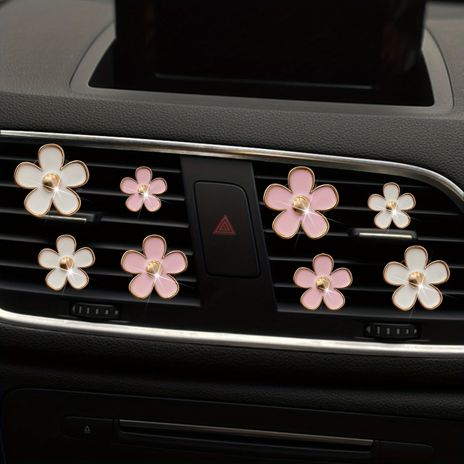 Small Daisy Flower Car Air Outlet Perfume Decorative Clip Car Accessories For Women