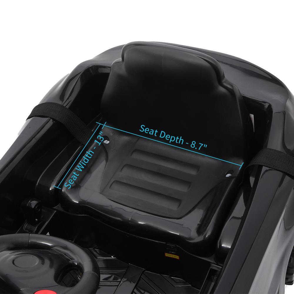 Ktaxon 12V Kids Electric Ride on Cars Battery Powered Motorized Vehicles, Remote Control, 3 Speeds, LED Headlights, MP3 Player, Horn - Black