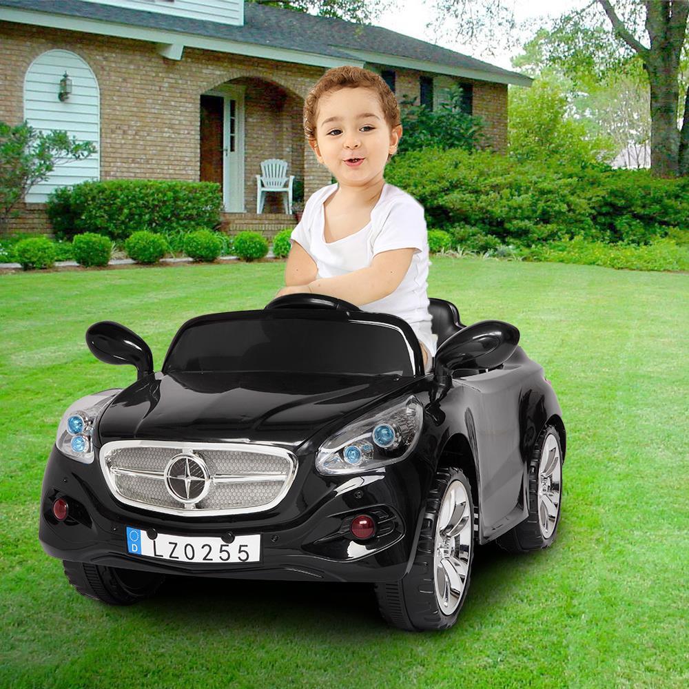 Ktaxon 12V Kids Electric Ride on Cars Battery Powered Motorized Vehicles, Remote Control, 3 Speeds, LED Headlights, MP3 Player, Horn - Black