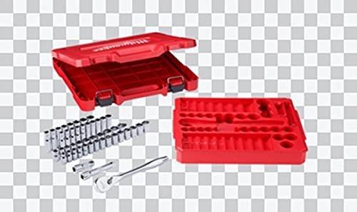 Milwaukee 48-22-9010 47-Piece SAE and Metric 1/2 inch Drive Ratchet and Socket Set