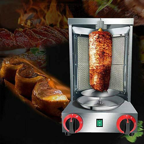 Shawarma Doner Kebab Machine Gyro Grill with 2 Burner Vertical Broiler for