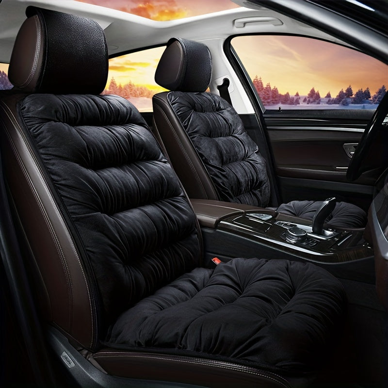 1pc Soft Plush Car Seat Cover, Automobiles Seat Cover Cushion Pad Car Seat Protector Universal Winter Auto Interior Accessories