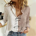 Fashion abstract line print shirt