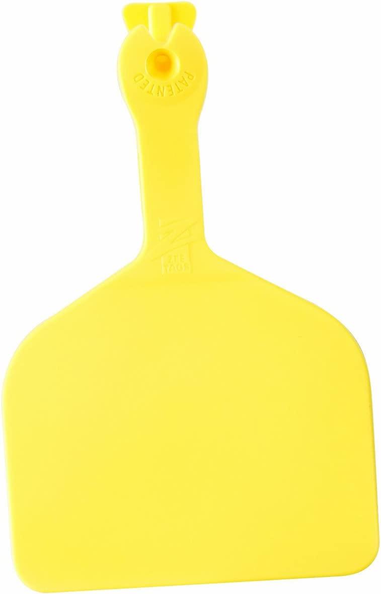 Z Tags 1000 Count 1-Piece Blank Feedlot Tags, Yellow