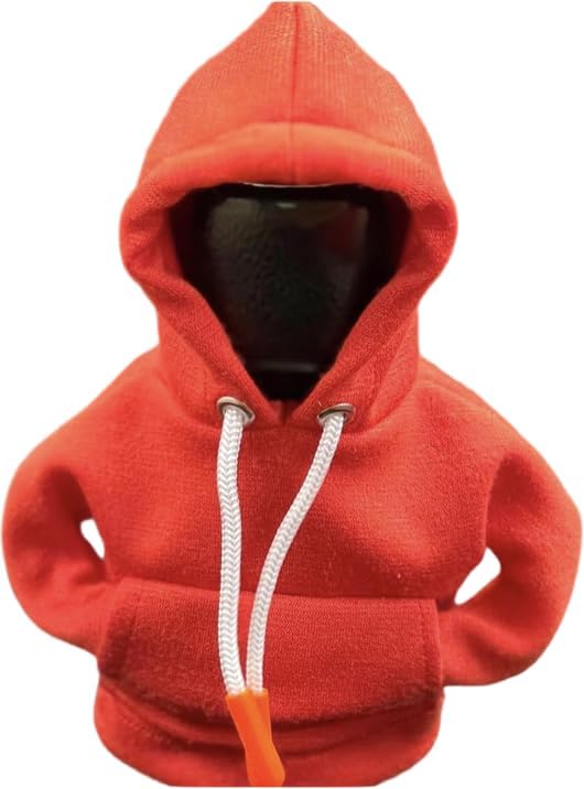 Car Shift Knob Hoodie, Funny Gear Shift Knob Shirt Sweater, Winter Warm Shift Knob Cover Sweater Shirt, Automotive Interior Novelty Accessories Decorations, Universal Fit Knob Cover Gift (Orange)