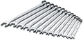SK Professional Tools 86127 13-Piece 6-Point Metric Long Combination Wrench Set - SuperKrome Finish, Set of 13 Chrome Wrenches Made in USA
