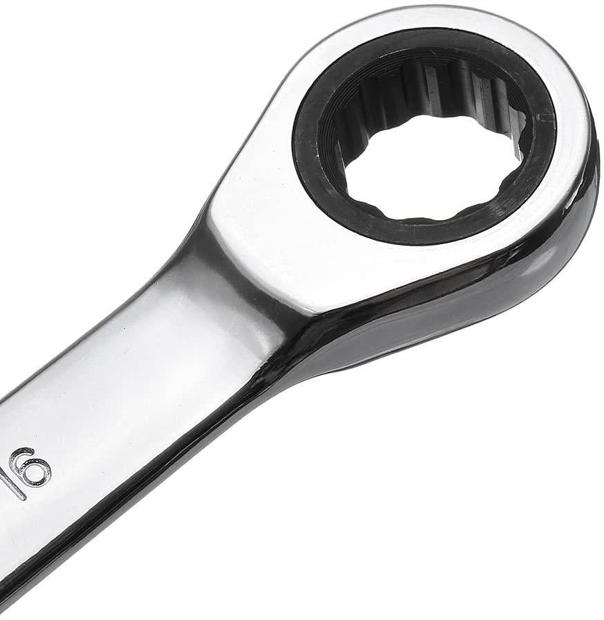 ZHENWOCAI 12pc Metric Ratcheting Spanner Combination Wrenche Hand Tools 9mm-18mm CR-V Steel New