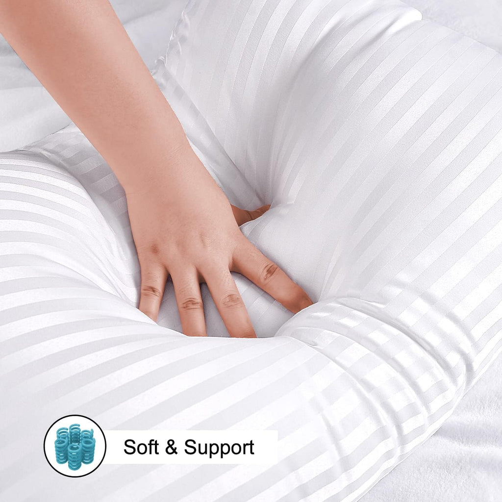 EIUE Hotel Collection Bed Pillows for Sleeping 2 Pack Queen Size, Pillows for Side and Back Sleepers,Super Soft Down Alternative Microfiber Filled Pillows,20 x 30 Inches