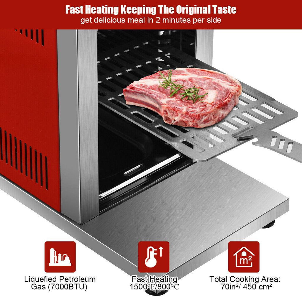 Propane Infrared Steak Grill BBQ  Steel Single Burner CooCompact