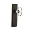 York Plate 2-3/8 in. Backset Oil-Rubbed Bronze Privacy Bed/Bath Oval Clear Crystal Glass Door Knob