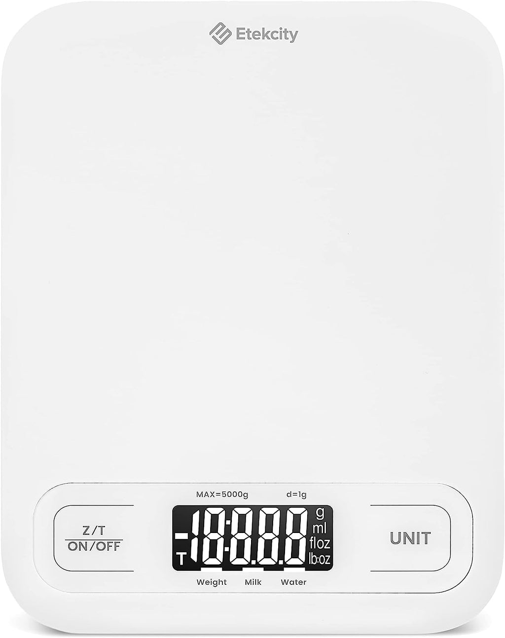 Etekcity Food Kitchen Scale, Digital Grams and Ounces for Weight Loss, Baking, Cooking, Keto and Meal Prep, Large, White