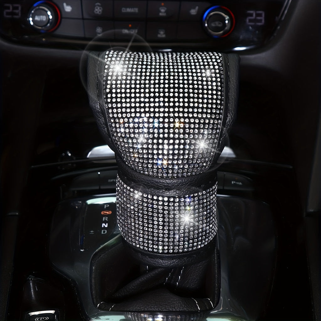 Bling Car Accessories For Women,Bling Steering Wheel Cover Bling Car Coasters Bling Set Seat Belt Shoulder Pads Ring Emblem Sticker Gear Shift Cover