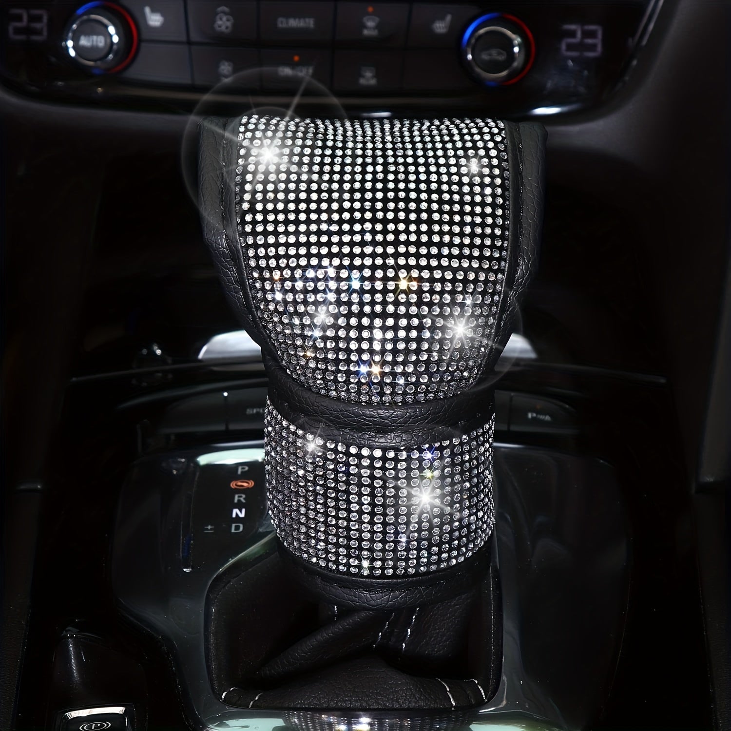 Bling Car Accessories For Women,Bling Steering Wheel Cover Bling Car Coasters Bling Set Seat Belt Shoulder Pads Ring Emblem Sticker Gear Shift Cover