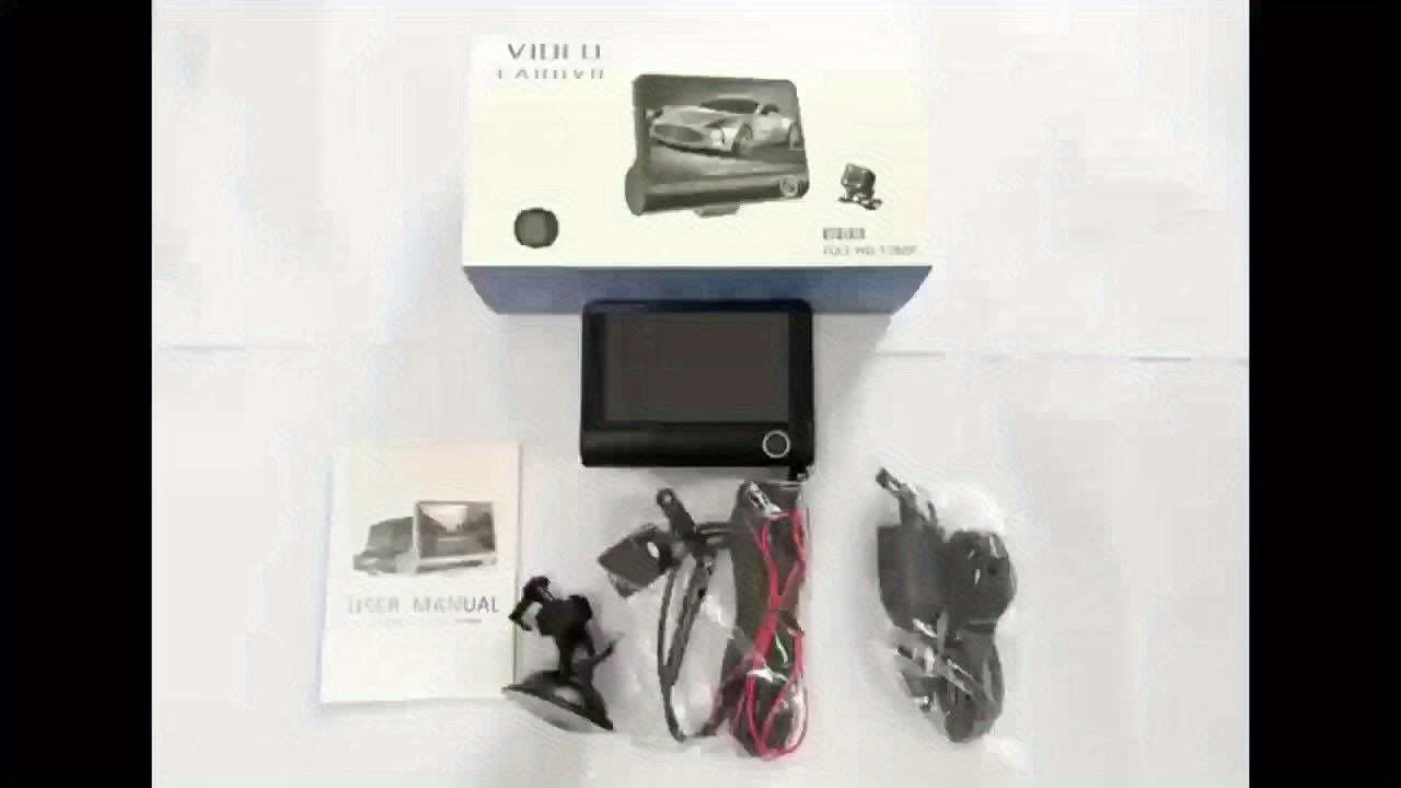 Three-record High-definition Night Vision  Driving Recorder Suction Cup Three-lens Car Front And Rear Simultaneous Video Tape Reversing Wide Angle