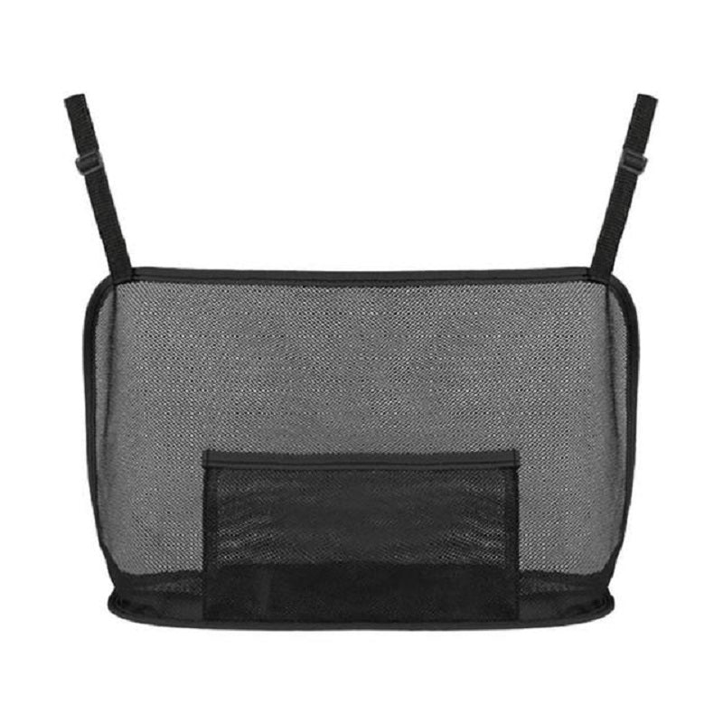 LarCapacity Car Seat Net Pocket, Handbag Purse Holder Bag Organizer StoraPet Net Barrier Dog Pouch Between Back Seats