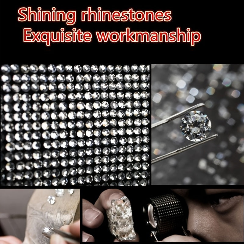 Sparkle And Shine: Universal Artificial Diamond Car Steering Wheel Cover Set