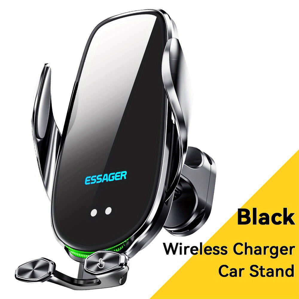 Essager Qi 15W Wireless Charger Car Phone Holder In Car Air Vent Mount For  14 13 12 X Pro Max Xiaomi Fast Charging Car Accessories, Office Accessories, School Supplies, Perfect Gift For Christmas Birthday