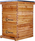 Bee Hive 10 Frame Complete Bee Hives and Supplies Starter Kit, Beeswax Coated Beehives for Beginners with Bee Hive Frame and Waxed Foundation Include 2 Deep Hive Box and 1 Medium Bee Hive Super