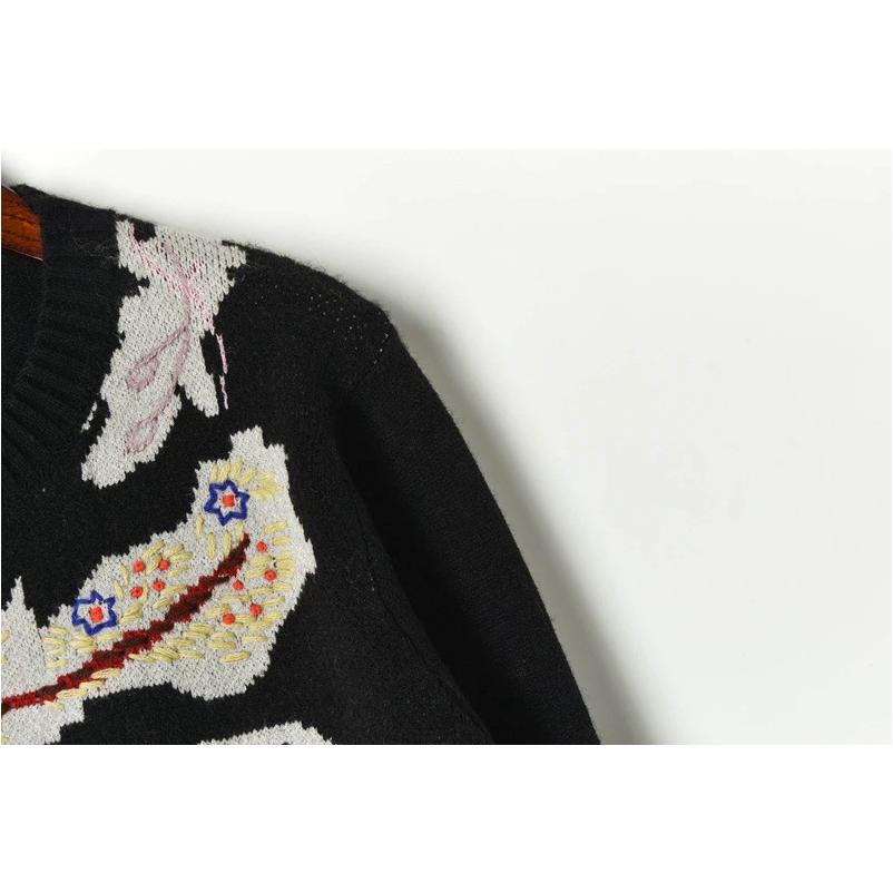 jacquard tree sweater