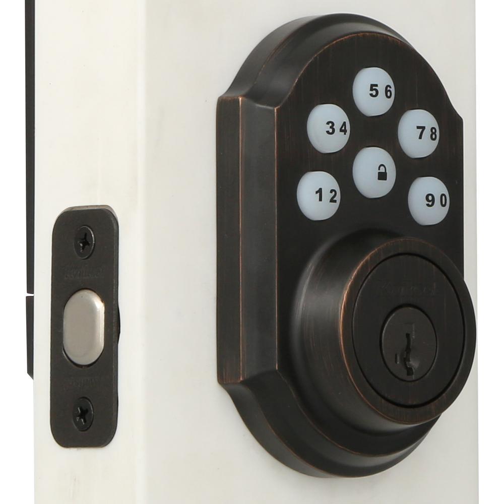 Z-Wave SmartCode 910 Venetian Bronze Single Cylinder Electronic Deadbolt Featuring SmartKey Security