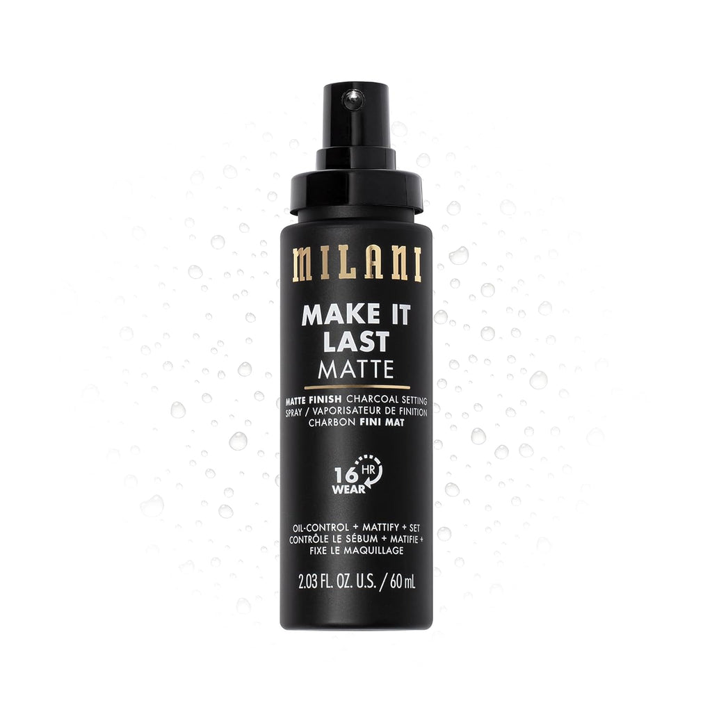 Milani Make it Last Charcoal Matte Setting Spray- (2.03 Fl. Oz.) Cruelty-Free Makeup Primer for Oily Skin - Long Lasting Finishing Spray