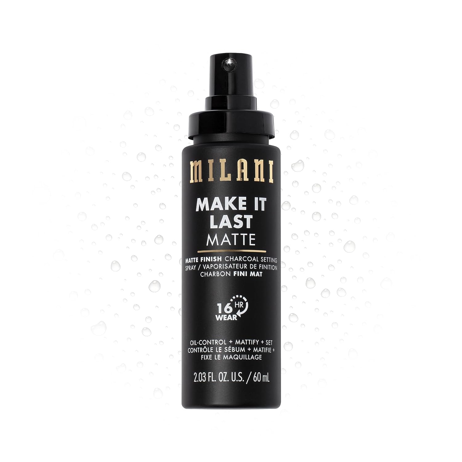 Milani Make it Last Charcoal Matte Setting Spray- (2.03 Fl. Oz.) Cruelty-Free Makeup Primer for Oily Skin - Long Lasting Finishing Spray