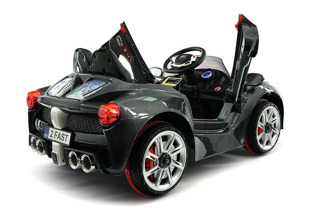 2023 Ride On Toy Kids Car 12V Battery Powered w/ Sky Doors, Leather Seat, Remote