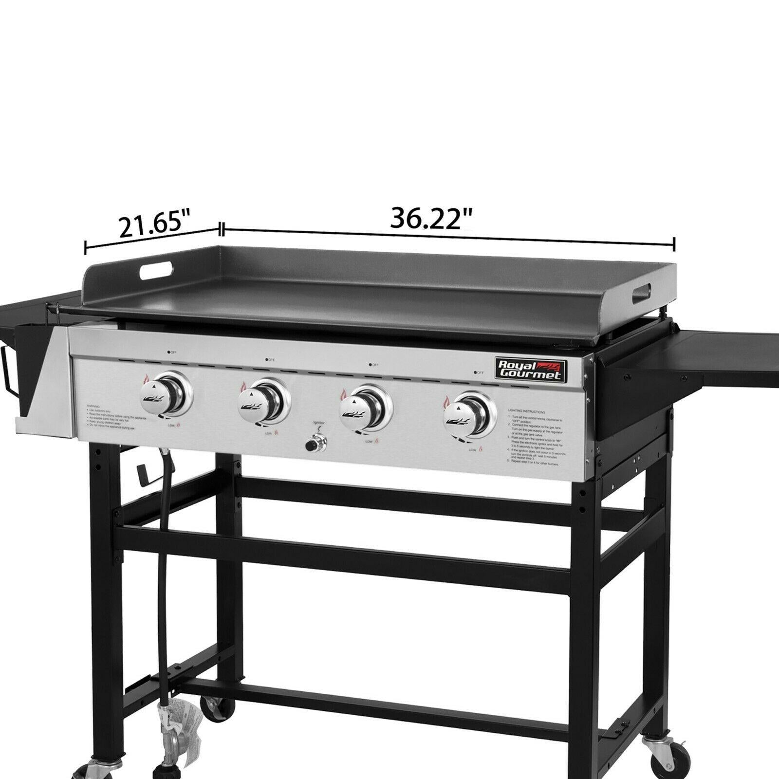 4-Burner Gas Griddle 36IN Flattop Propane Gas Grill Griddle GB4001