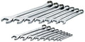 SK Professional Tools 86014 16-Piece 6 &amp; 12-Point Fractional Regular Long Combination Wrench Set - SuperKrome Finish, Set of 16 Chrome Wrenches Made in USA