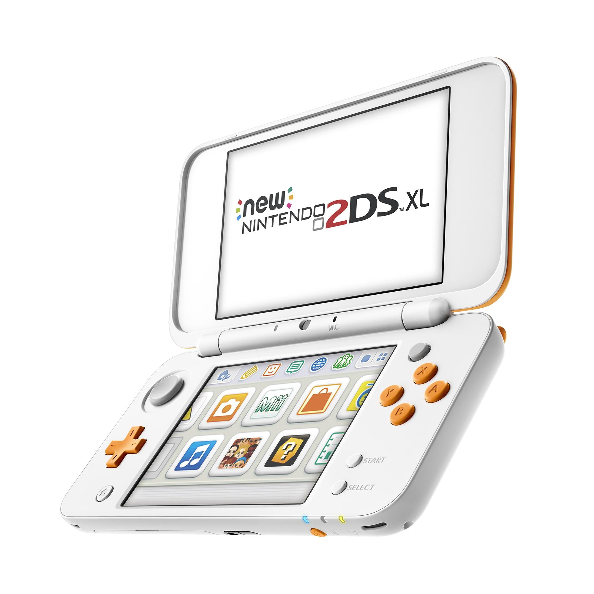 Nintendo 2DS XL System w/ Mario Kart 7 Pre-installed, Oran&amp; White
