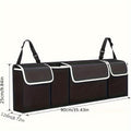 1pc High Capacity Car Boot Back Seat Trunk StoraBag Organizer Pocket Waterproof Oxford StoraBox Organizer Stowing Tidying Interior Accessories