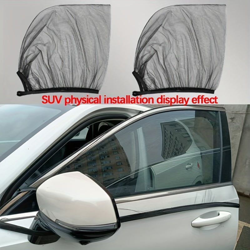 Upgraded Mosquito Prevention Car Window Sun Shade Cover Breathable Mesh Car  Side Window Shade Sunshade UV Protection Fit For Most Cars