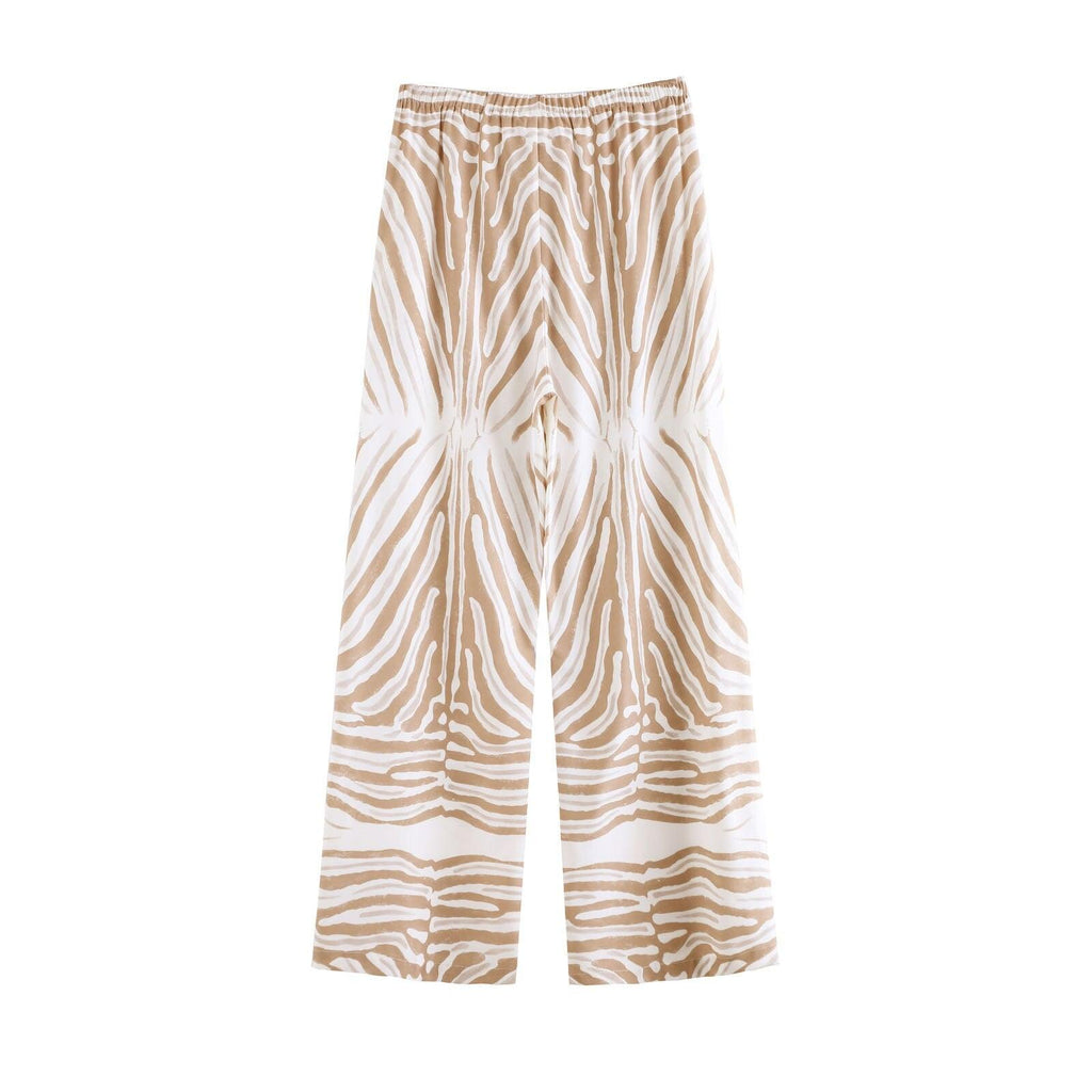 boho casual floral print long pants