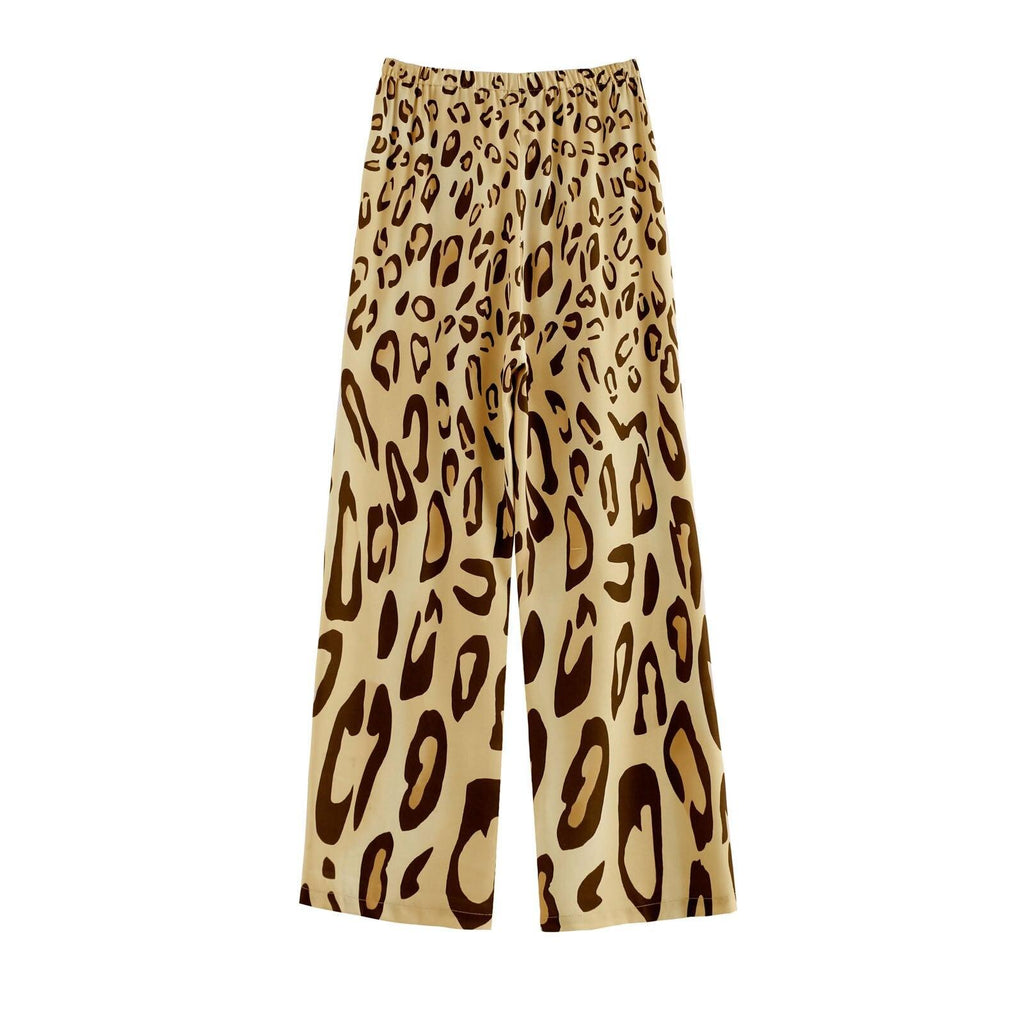 boho casual floral print long pants