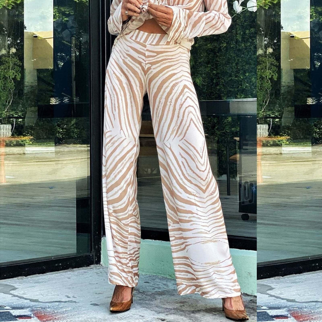 boho casual floral print long pants