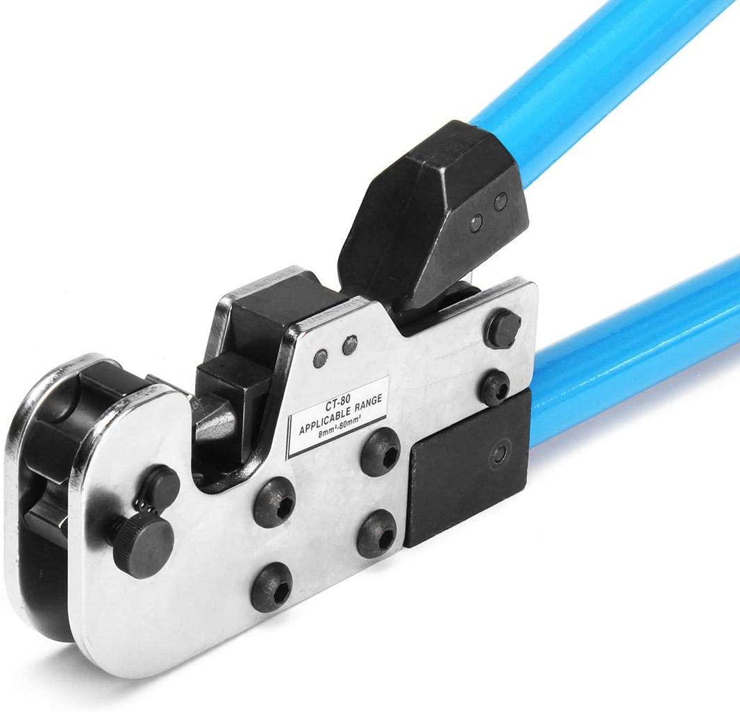 LKK-KK Hand Tools Crimping Plier 8-3/0 08-80mm² Terminal Cable Lug Plug Crimper