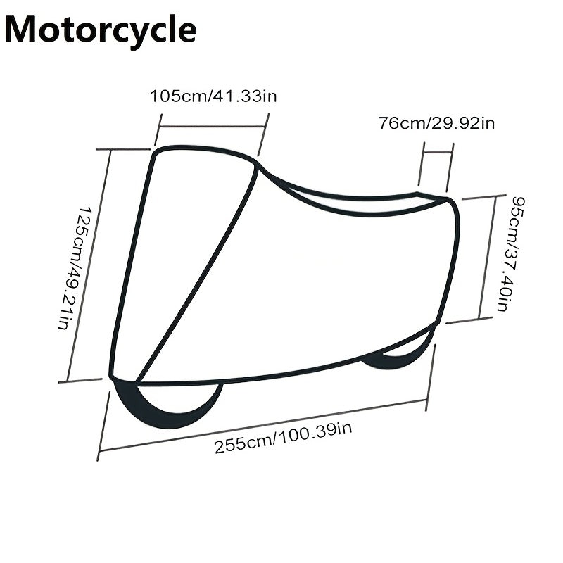 Outdoor Bike Motorcycle Cover Waterproof UV Protection Heavy-Duty 210T Fabric With Lock Hole For MTB Road Bikes Protection Case