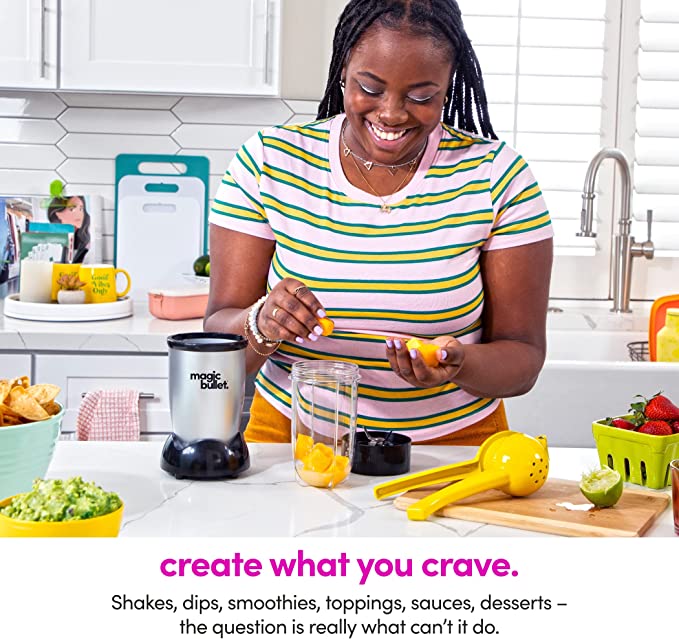 magic bullet blender, small, silver, 11 piece set
