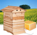 wuyule 7Pcs Auto Beehive Frame Comb Wooden Beehive House, Automatic Honey Flows Hive Beehive Frames Kit, Beehives and Supplies Starter Kit for Beekeepers