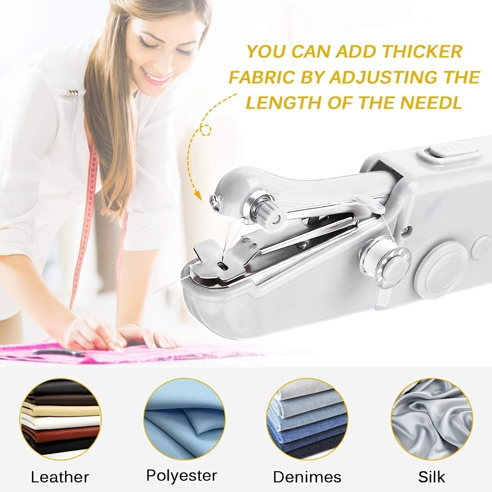 1pc Handheld Sewing Machine Mini Sewing Machines, Portable Sewing Machine  Handheld Stitch Tool For Fabric, Kids Cloth, Clothing (battery Not Included)
