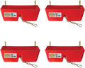 Little Giant FF16RED 9 Quart Heavy Duty Plastic Feed Trough Bucket Fence Feeder with Clips for Livestock & Pets, Red (4 Pack)