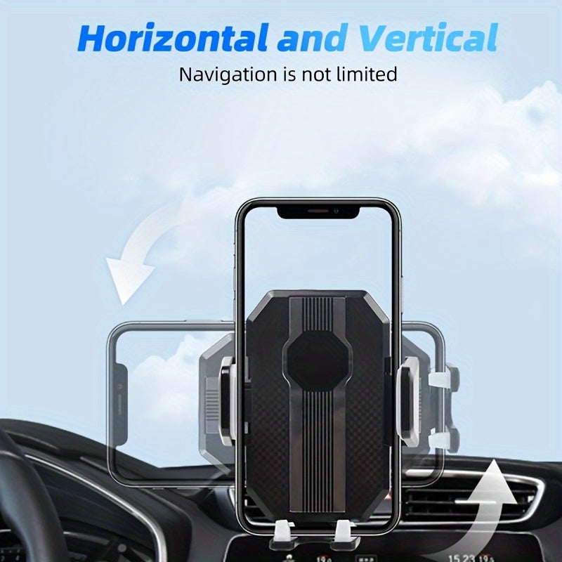 Multifunctional Mobile Phone Holder 360 Retractable Rotary Adjustment Universal Car Phone Bracket Fixed Shockproof Mobile Stand Big Support LarTruck Interior Washable Strong Sticky Gel Pad
