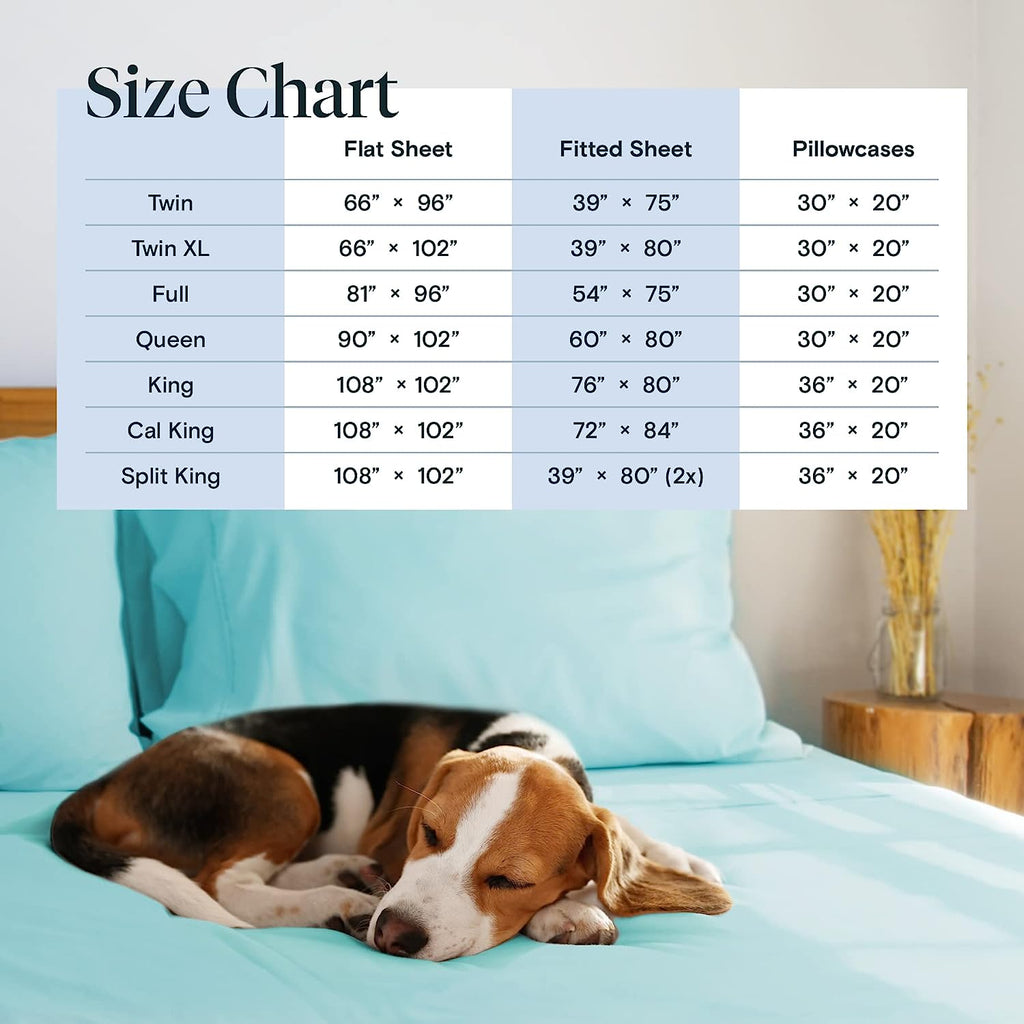 LuxClub 7 PC Split King Sheet Set Bamboo Sheets Deep Pockets 18" Eco Friendly Wrinkle Free Cooling Sheets Machine Washable Hotel Bedding Silky Soft - Aqua Split King
