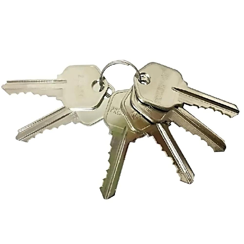 Steel Entry Door Knob Combo Lock Set with Deadbolt and 18 Keys Total, (3-Pack, Keyed Alike)