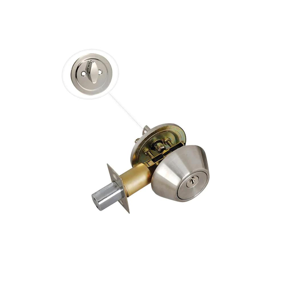 Steel Entry Door Knob Combo Lock Set with Deadbolt and 18 Keys Total, (3-Pack, Keyed Alike)